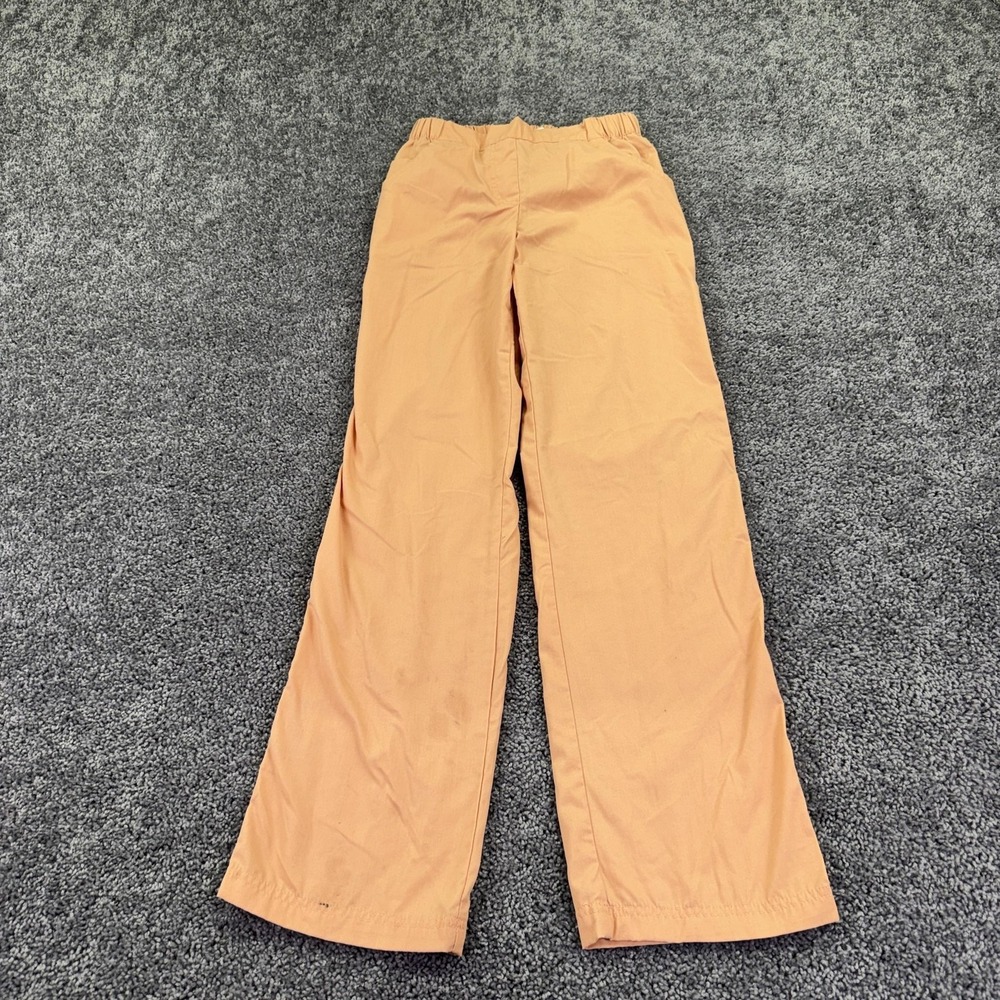 UA Scrubs Pants Womens XS Orange Butter-Soft Scrub Elastic Waist Pockets Scrubs